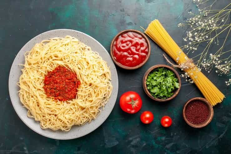 تصویر 4 از قیمت خرید نودل با سس گوجه فرنگی تند با فروش عمده